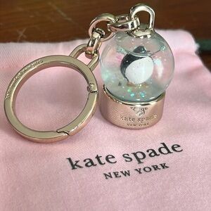 Kate Spade Arctic Friends Penguin Snow globe Keychain